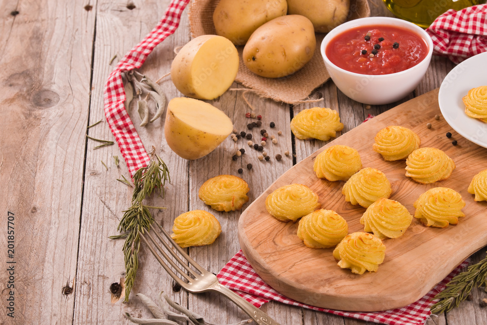 Duchess potatoes. Duchess potatoes.