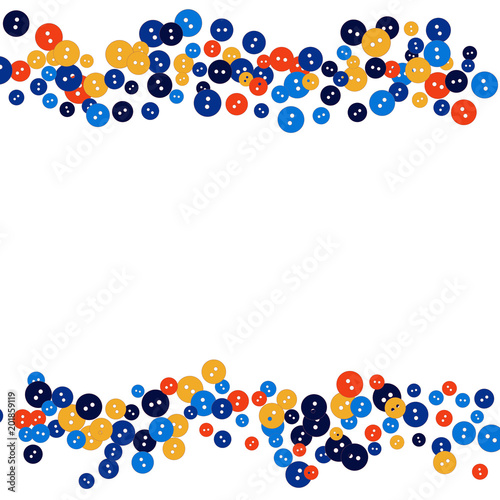 Vector Confetti Background Pattern. Element of design. Colored buttons on a black background