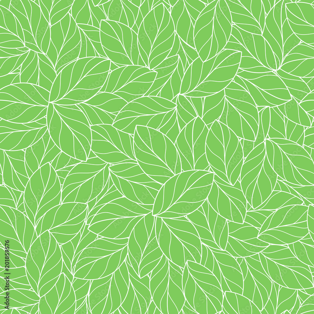 Seamless linear leaves pattern Seamless linear leaves pattern