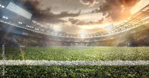 Obraz Tła sportowe. Stadion piłkarski.