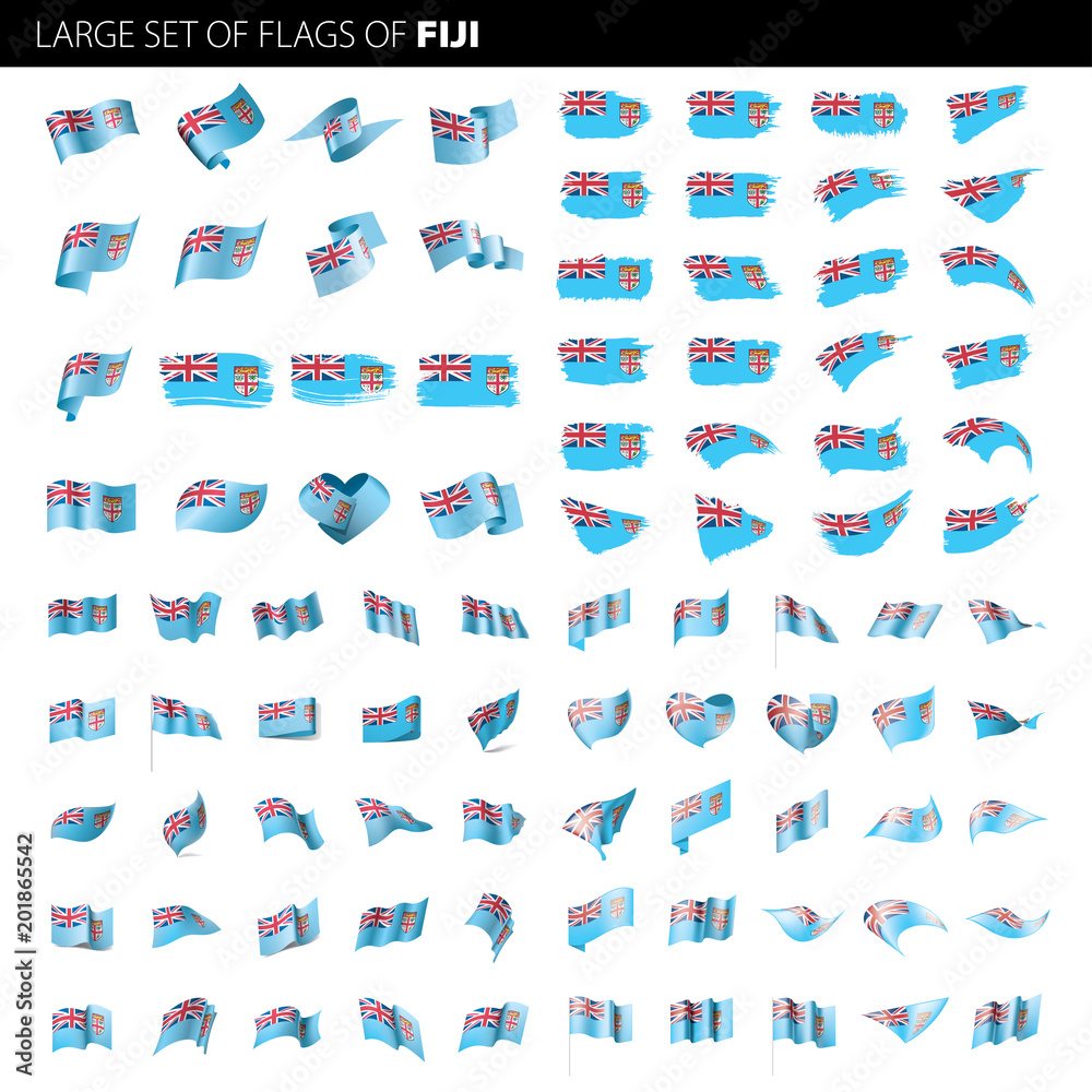 Fiji flag, vector illustration Fiji flag, vector illustration