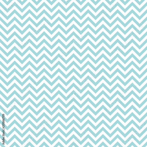 Retro Seamless Pattern Chevron Turquoise Little