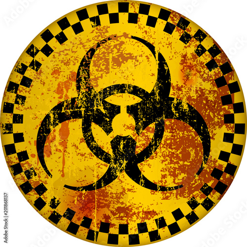 computer virus alert sign, vector illustration