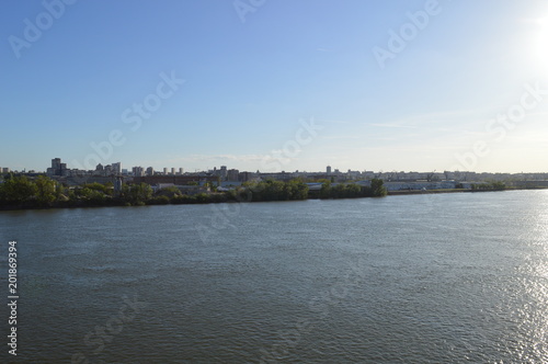 City panorama with port
