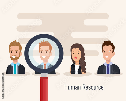 group of people human resources vector illustration design