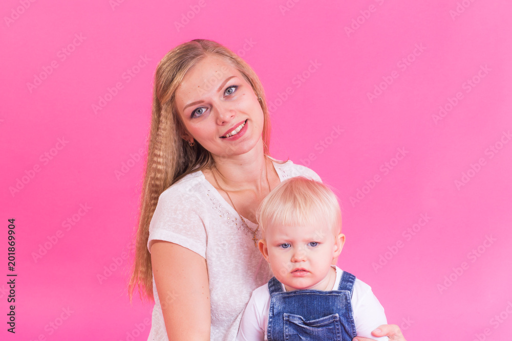 Mother with daughter happy together portrait child, family Mother with daughter happy together portrait child, family