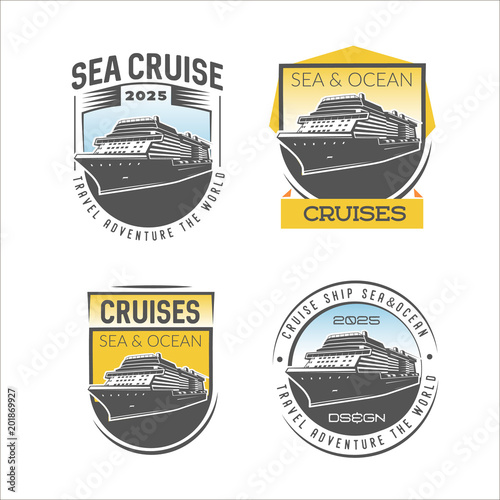 Cruise logo design template.