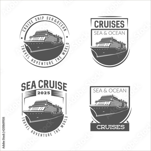 Cruise logo design template.