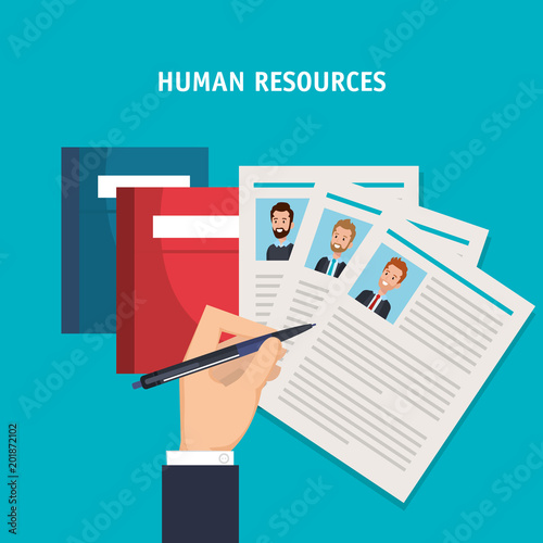 human resources set icons vector illustration design