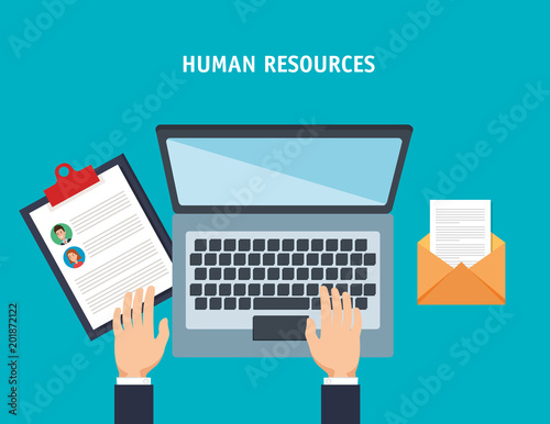 human resources set icons vector illustration design