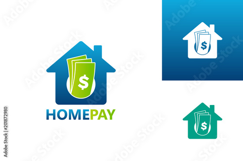 Home Pay Logo Template Design Vector, Emblem, Design Concept, Creative Symbol, Icon