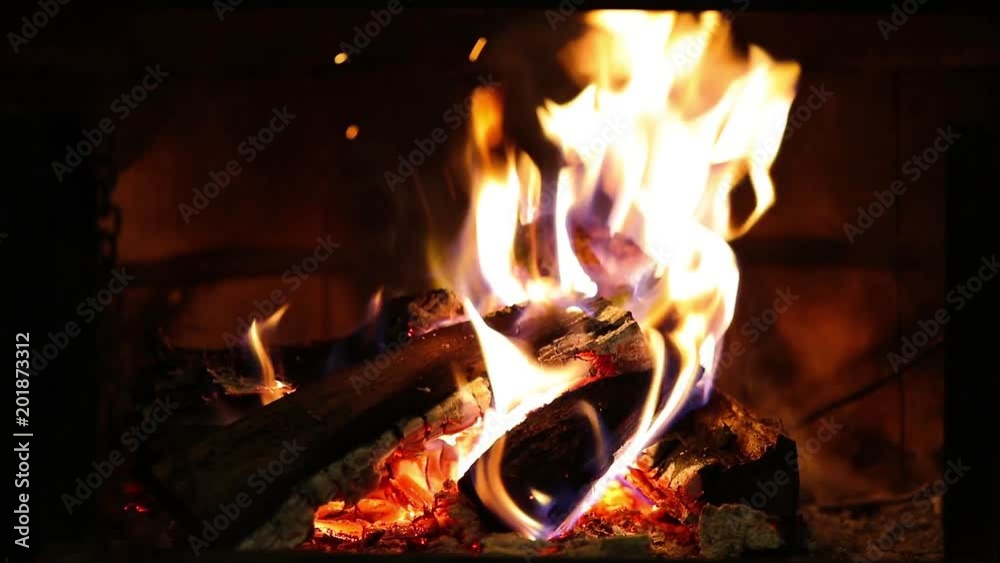 Lareira com fogo
