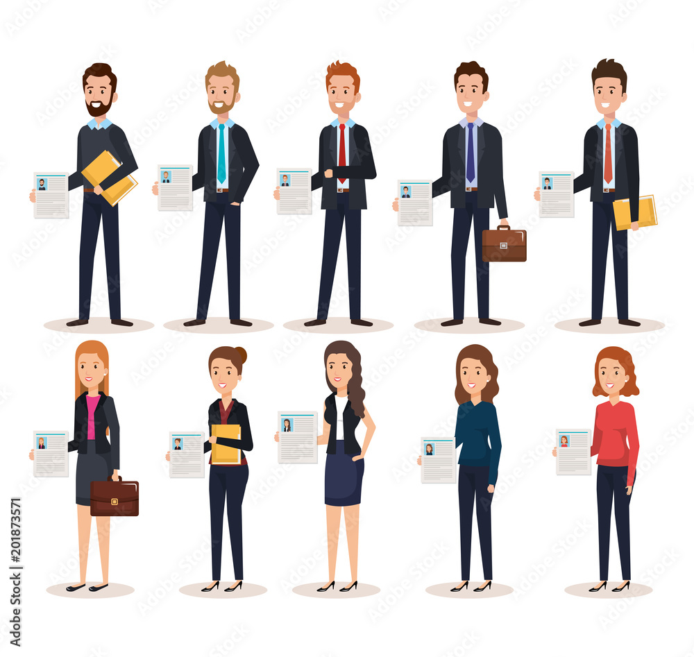 group of people human resources vector illustration design