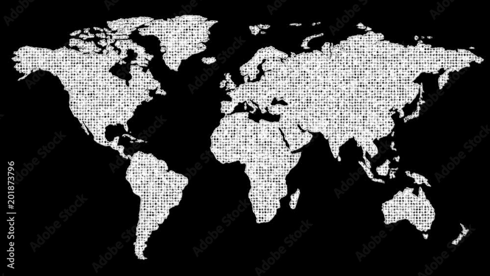 Diamond Glitter World Map Loop Stock Video Adobe Stock