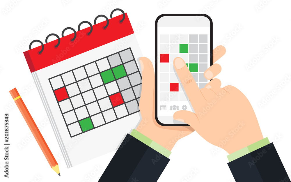 Planning on smartphone in calendar app Planning on smartphone in calendar app