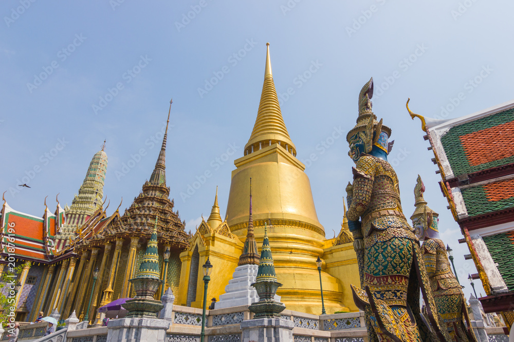 Wat Phra Kaew ,Temple of the Emerald Buddha ,full official name Wat Phra Si Rattana Satsadaram in Bangkok ,Thailand Wat Phra Kaew ,Temple of the Emerald Buddha ,full official name Wat Phra Si Rattana Satsadaram in Bangkok ,Thailand