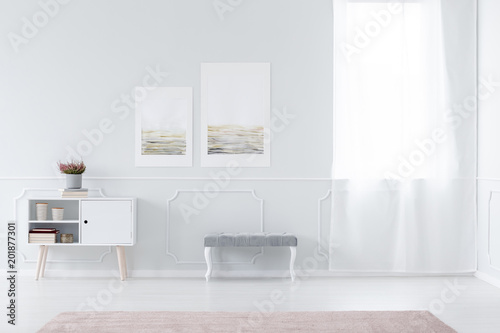 Elegant white anteroom interior