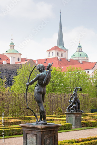 Czech Republic, Prague - Statues at Baroque Wallenstein Garden photo