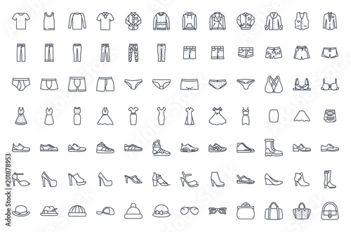 Clothes line icon vector pack