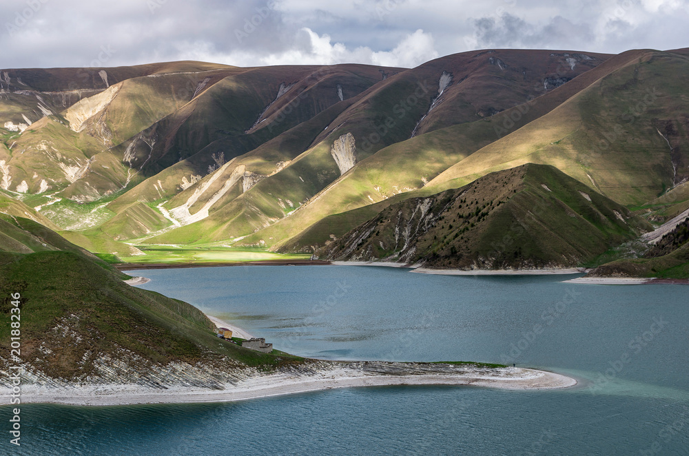 Fototapeta premium Beautiful mountain lake Kezenoy Am or Kezenoyam in Chechen republik in Russia