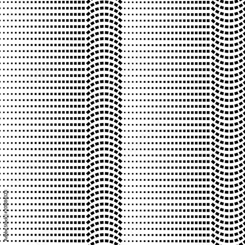 Abstract halftone pattern. Vector halftone background of squares for design banners, posters, business projects, pop art texture, covers. Geometric black and white texture.