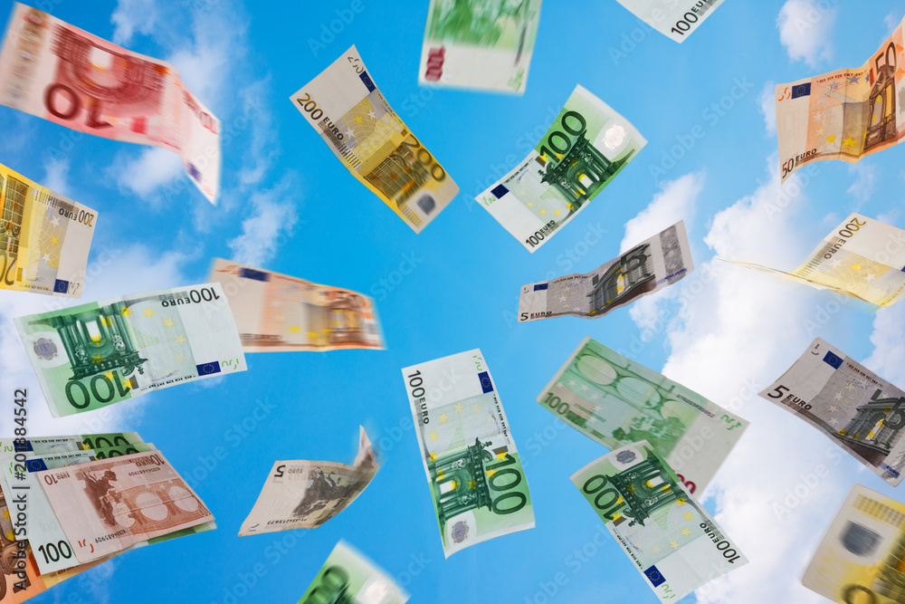 Euro money fallig down on the sky Euro money fallig down on the sky