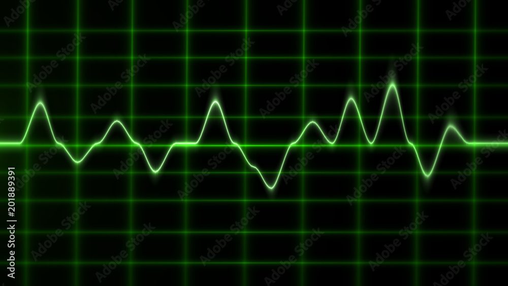 Luminous pulse graphic.Heart beat line