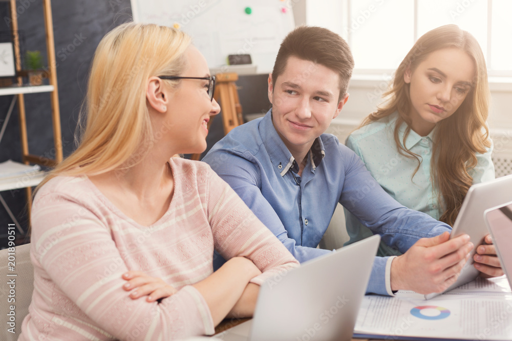 Programmers working in software developing company Programmers working in software developing company