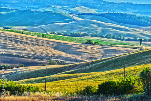 Landscape view of Val d'Orcia, Tuscany, Italy