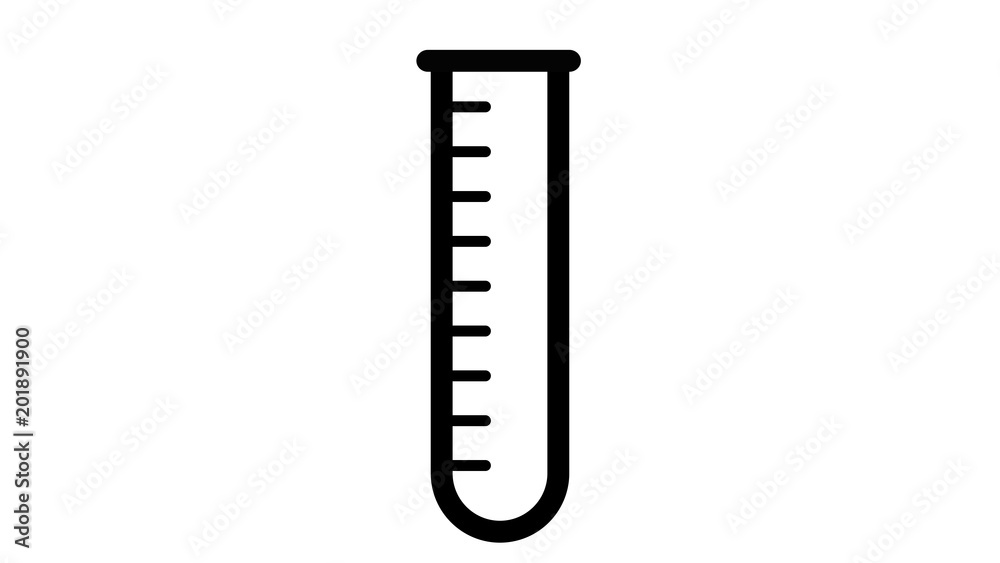 medical science test tube vial with bubbles empty