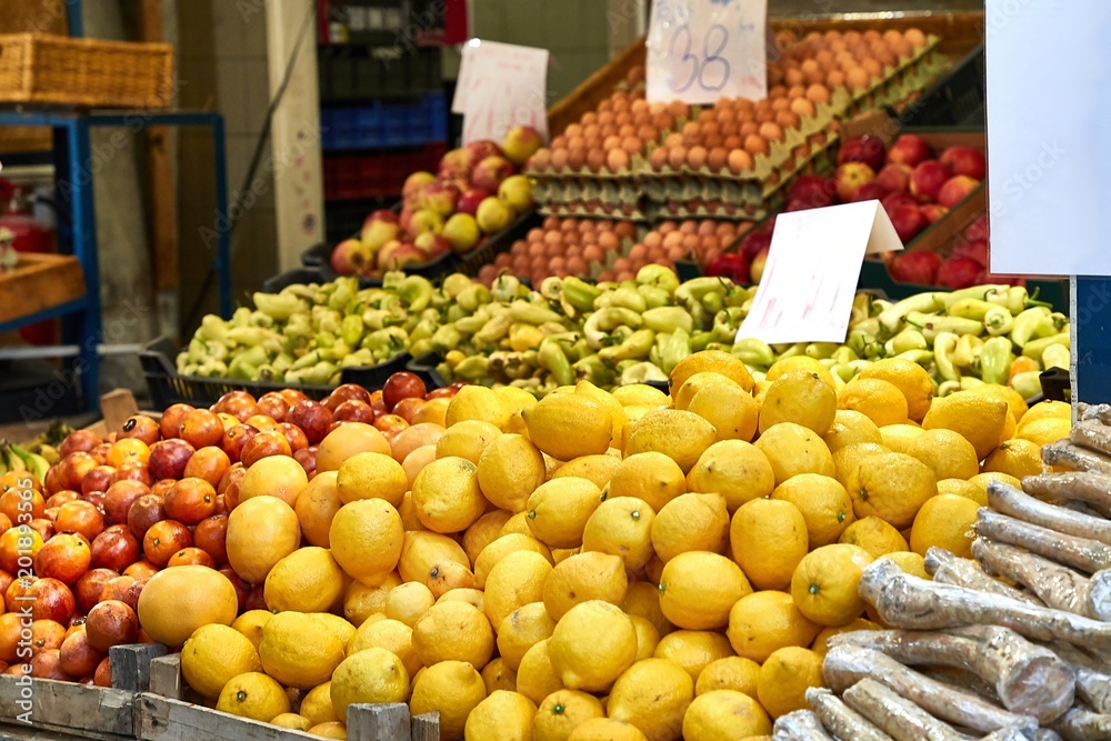 Fruits and Vegetables at the market