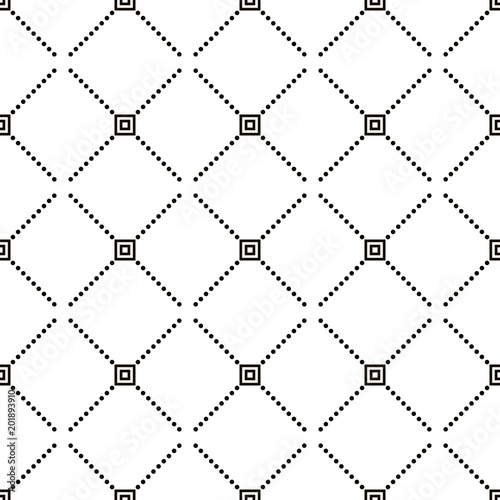 Vector seamless pattern. Modern stylish texture. Repeating geometric tiles with dotted rhombuses photo
