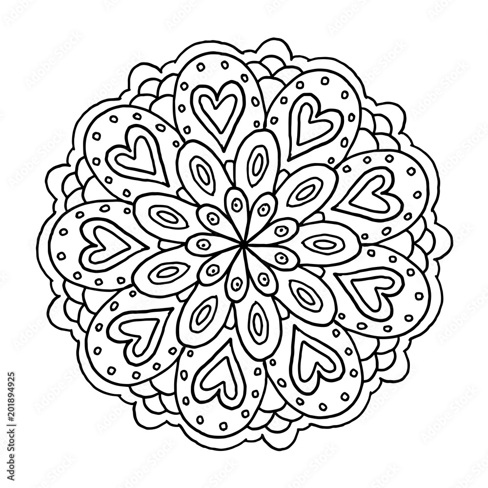 Mandala Ausmalbild Stock Vector | Adobe Stock