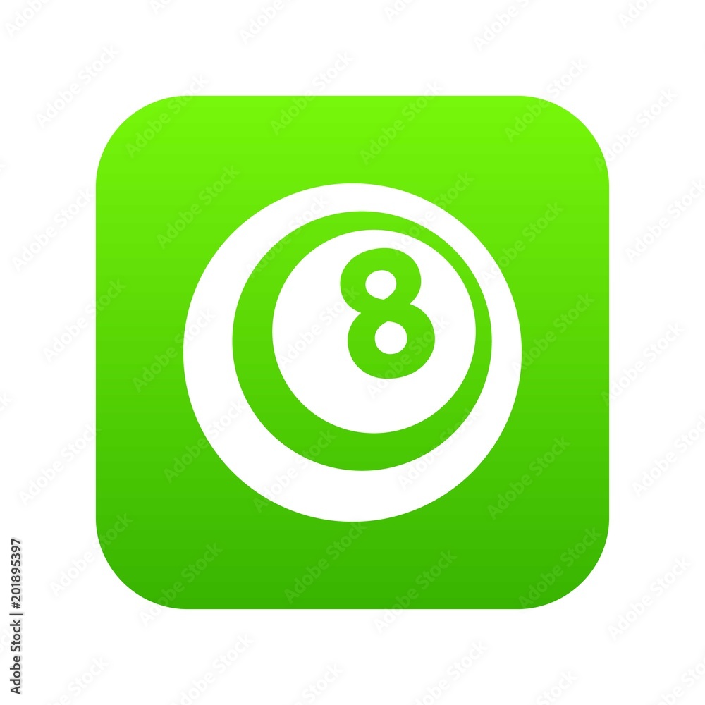 Black and white snooker eight pool icon digital green for any design isolated on white vector illustration Black and white snooker eight pool icon digital green for any design isolated on white vector illustration