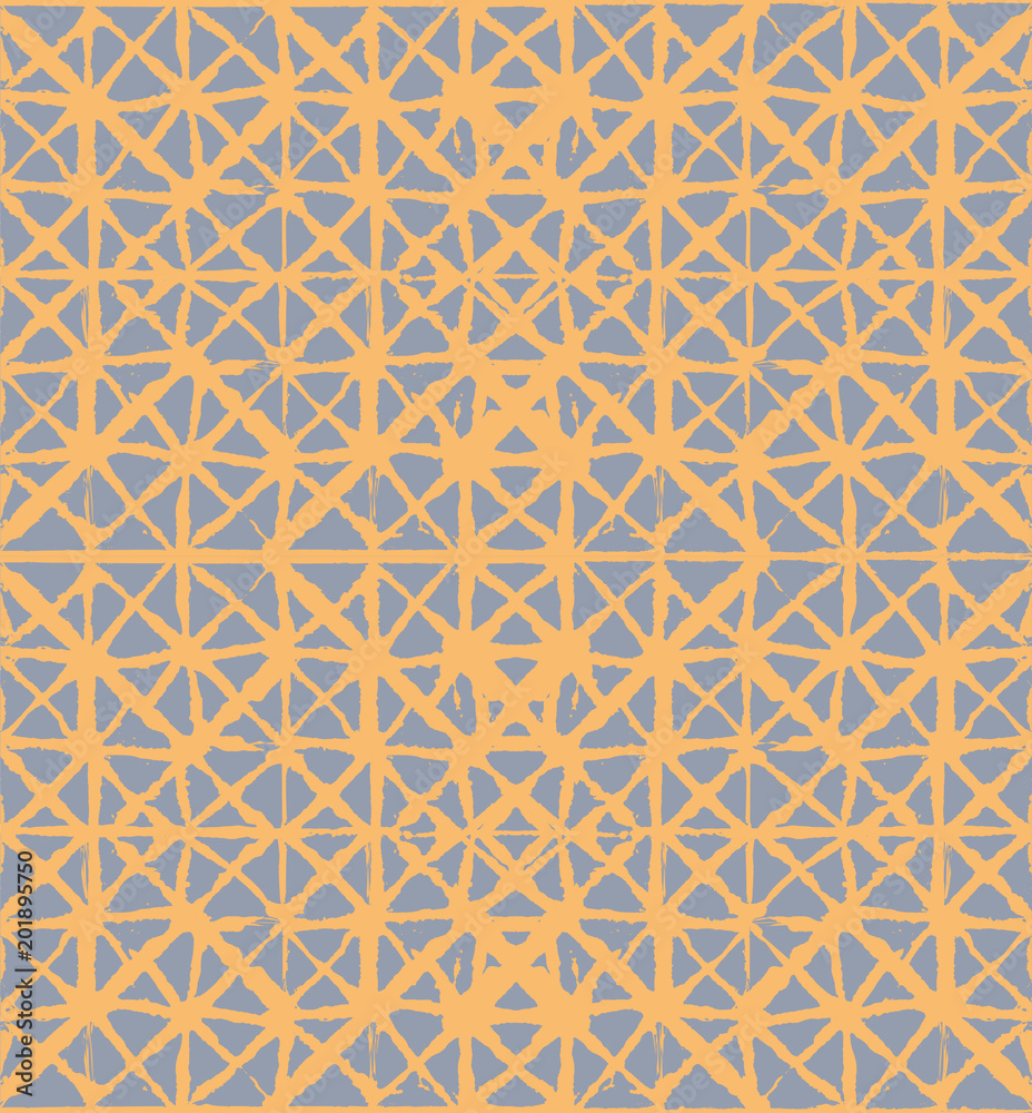 Green, Gray Dark Geo Pattern Kimono Design. Seamless Painted Geometrical Wabi Sabi Ikat Ornament. Organic Tie Dye Batik Retro Boho Fabric Background. Kimono Geo Pattern Female Fashion Vintage Prints.