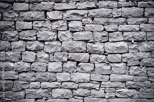 Black stone wall