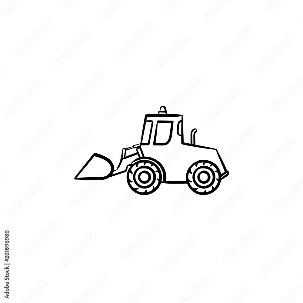 Continuous Line Art Or One Line Drawing Of Construction Backhoe Vehicle  Heavy Construction Machinery Concept Excavator Work Isolated On White  Background Vector Design Illustration Royalty Free SVG Cliparts Vectors  And Stock Illustration