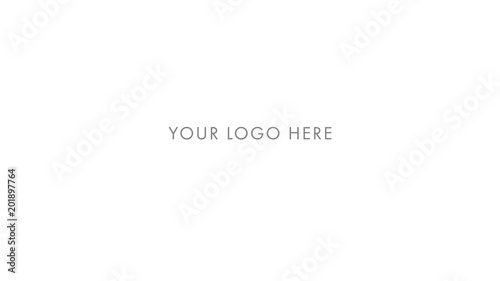 Intro for business startup. Space rocket launch with smoke. Template for you logo in flat cartoon style. Motion graphic
