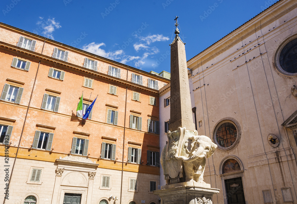 Monument of Elephant in Rome