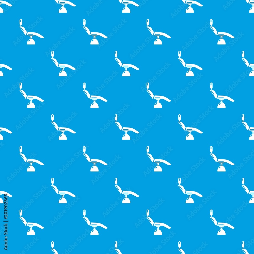 Dentist chair pattern vector seamless blue repeat for any use Dentist chair pattern vector seamless blue repeat for any use