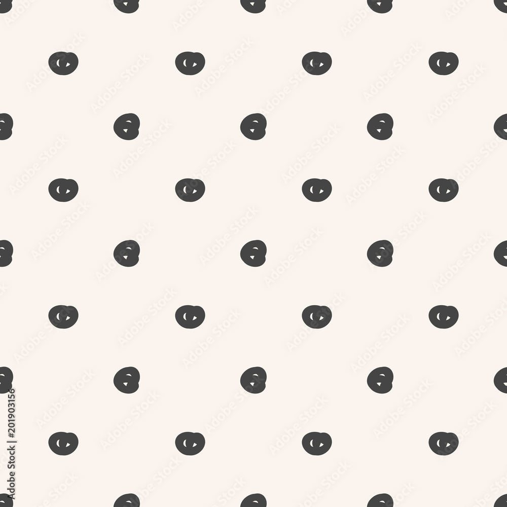 Doodle polka dots pattern. Doodle polka dots pattern.