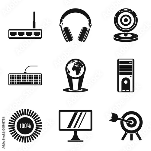Web expert icons set. Simple set of 9 web expert vector icons for web isolated on white background