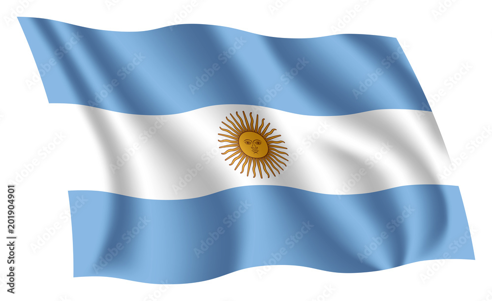 Argentina Flag Isolated National Flag Of Argentina Waving Flag Of The Argentine Republic