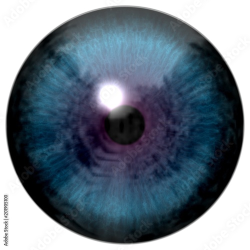 Sharp scary and colorful eye iris