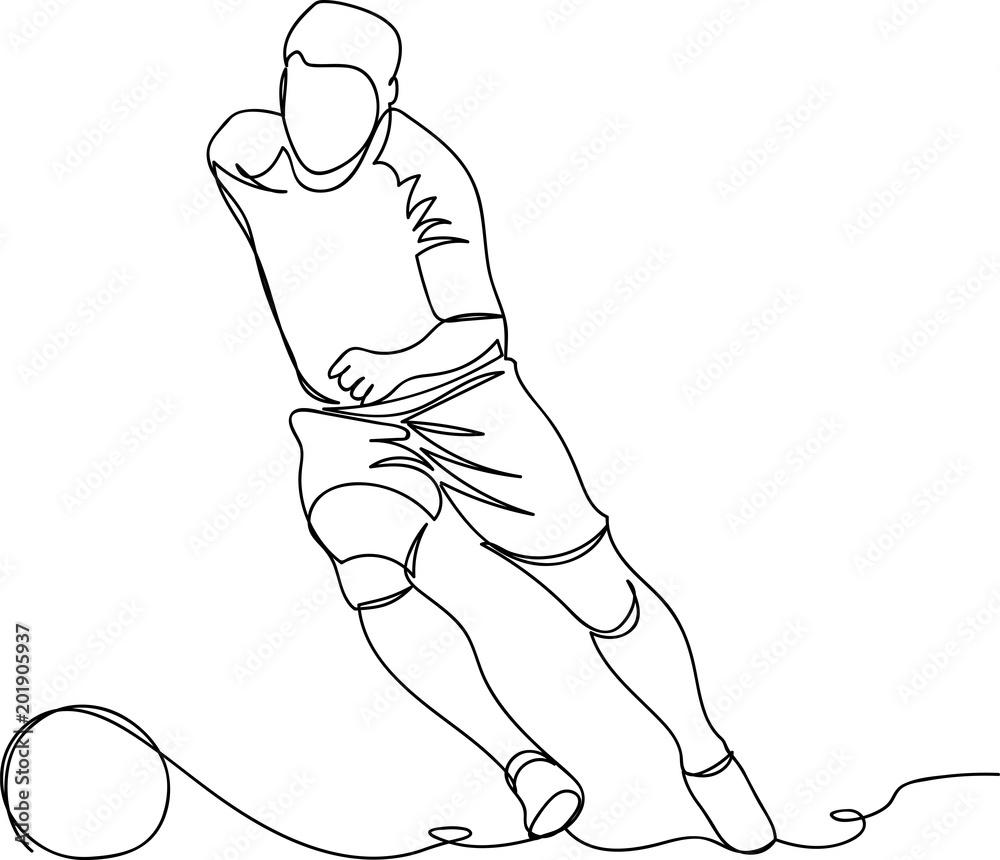 the player runs for the ball. one line
