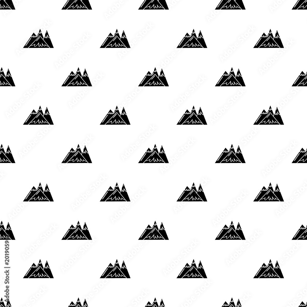 Mountains pattern vector seamless repeating for any web design