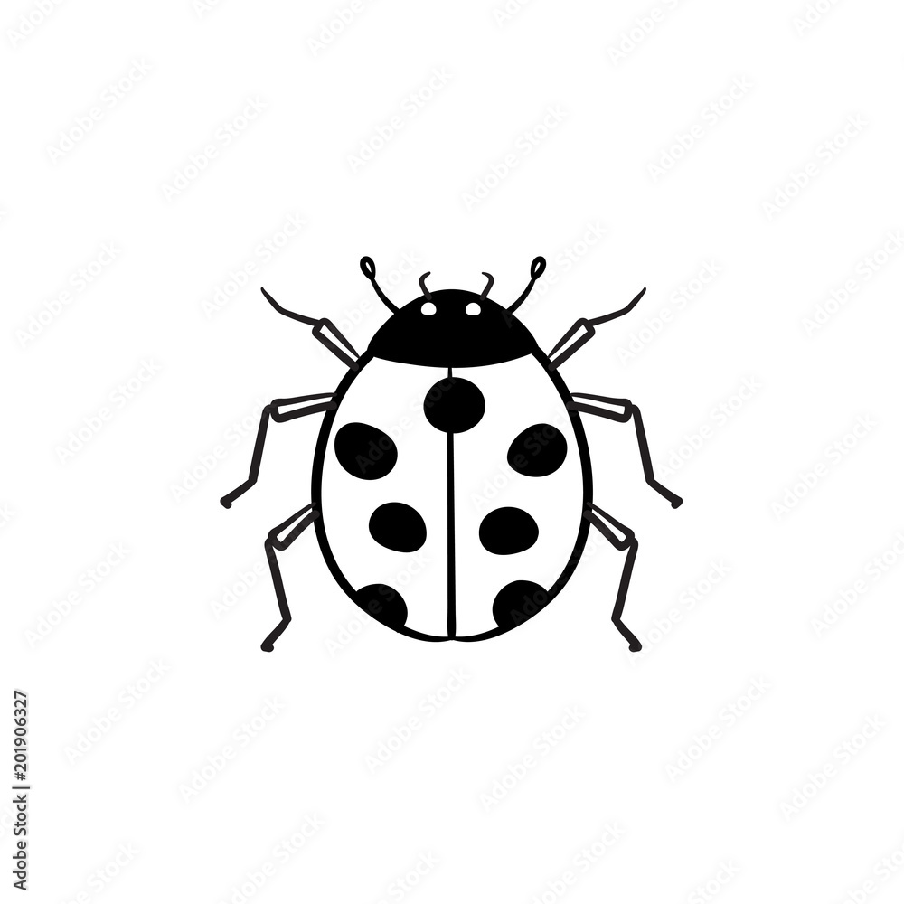 Ladybug hand drawn outline doodle icon. Insect ladybug vector sketch illustration for print, web, mobile and infographics isolated on white background. Ladybug hand drawn outline doodle icon. Insect ladybug vector sketch illustration for print, web, mobile and infographics isolated on white background.