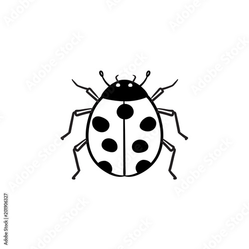 Ladybug hand drawn outline doodle icon. Insect ladybug vector sketch illustration for print, web, mobile and infographics isolated on white background. © Visual Generation