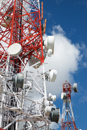 Telecommunications tower view