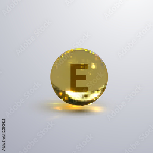 Vitamin E realistic icon.